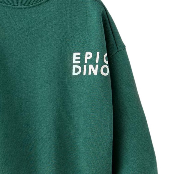 Zara Green Epic Dino Kids Sweatshirt - Picture 3 of 3